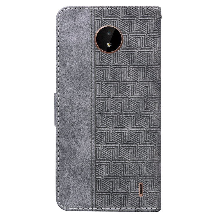 For Nokia C20 / C10 Geometric Embossed Leather Phone Case