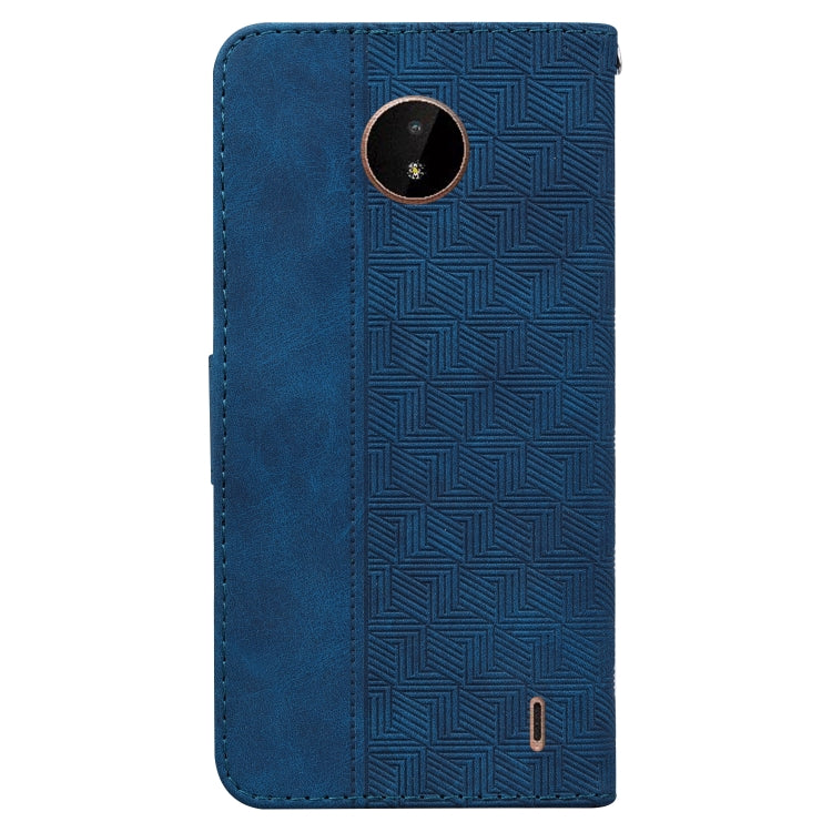 For Nokia C20 / C10 Geometric Embossed Leather Phone Case