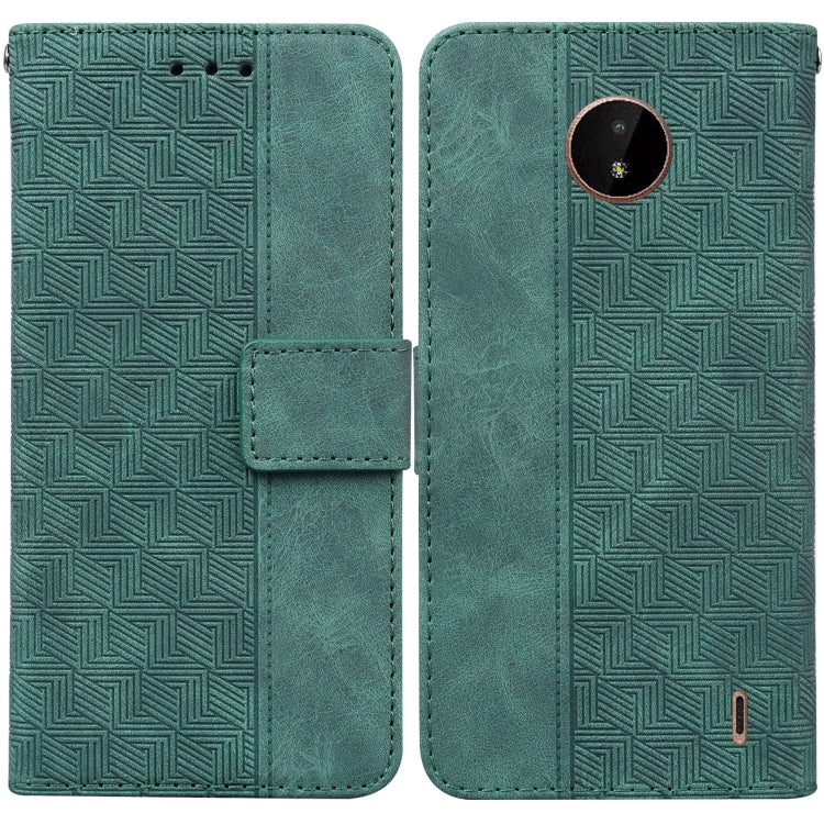 For Nokia C20 / C10 Geometric Embossed Leather Phone Case