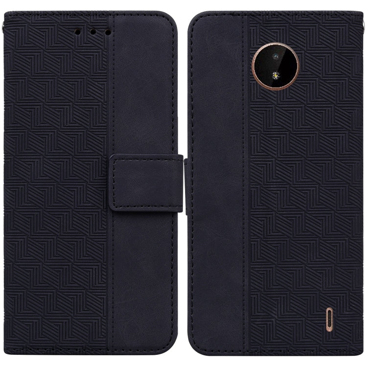 For Nokia C20 / C10 Geometric Embossed Leather Phone Case