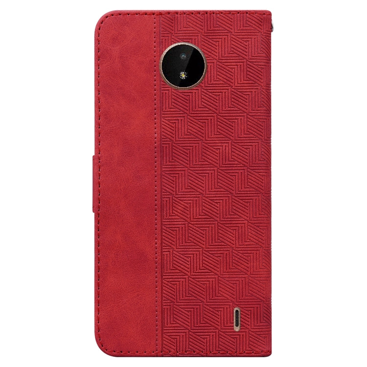 For Nokia C20 / C10 Geometric Embossed Leather Phone Case