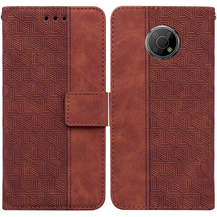 For Nokia G300 Geometric Embossed Leather Phone Case