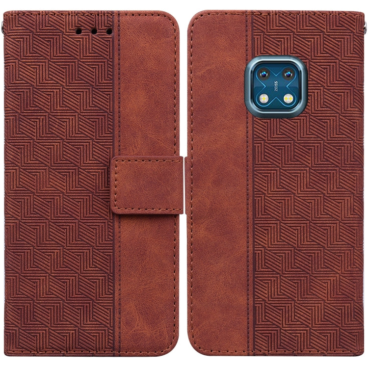 For Nokia XR20 Geometric Embossed Leather Phone Case