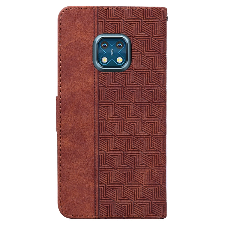 For Nokia XR20 Geometric Embossed Leather Phone Case