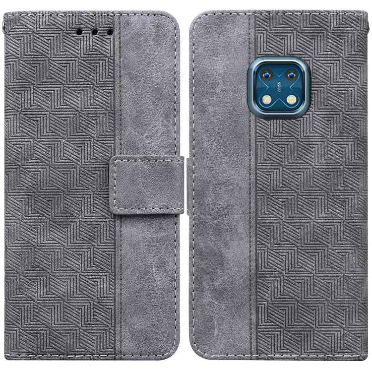 For Nokia XR20 Geometric Embossed Leather Phone Case