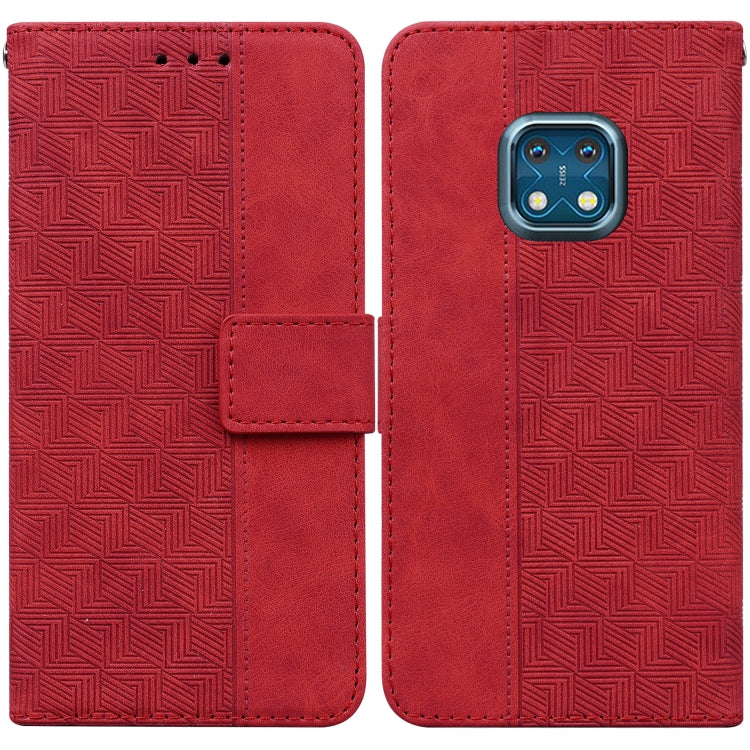 For Nokia XR20 Geometric Embossed Leather Phone Case