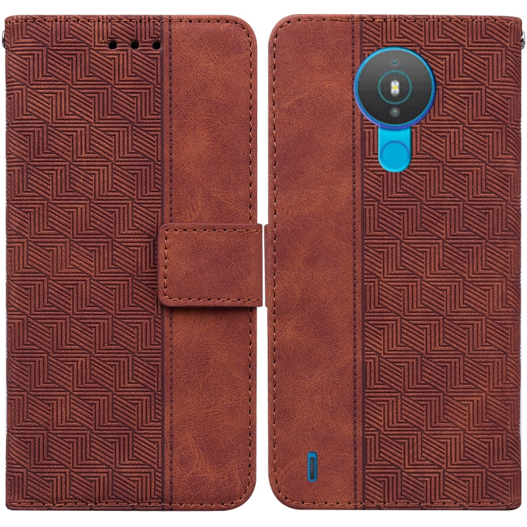 For Nokia 1.4 Geometric Embossed Leather Phone Case