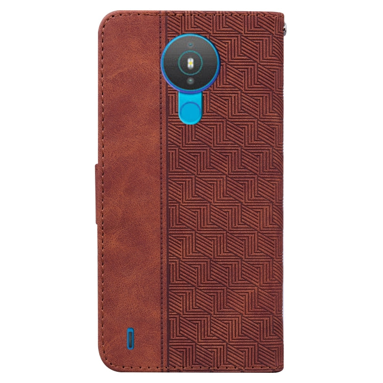 For Nokia 1.4 Geometric Embossed Leather Phone Case