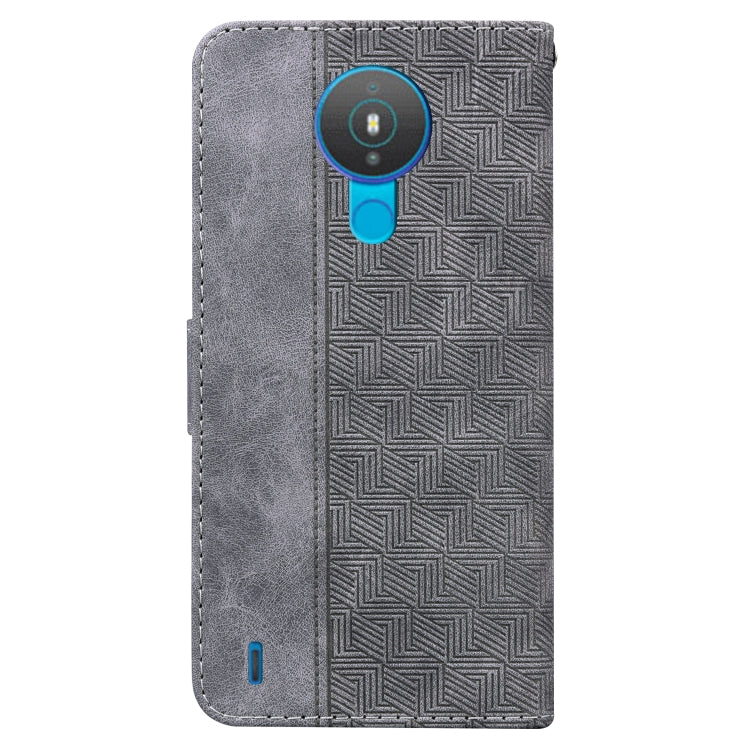 For Nokia 1.4 Geometric Embossed Leather Phone Case