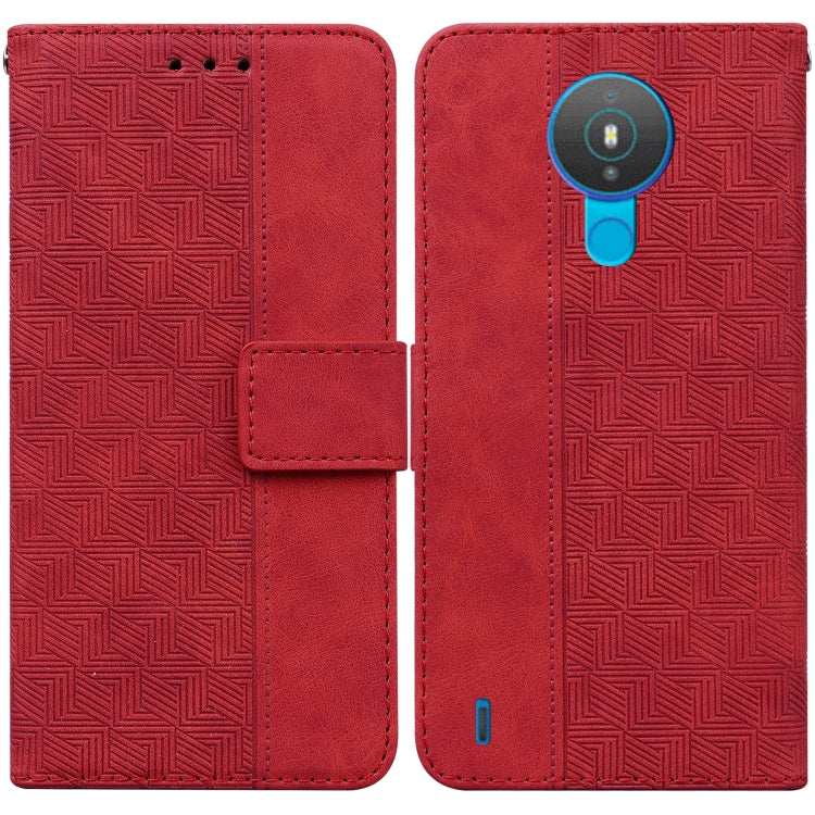 For Nokia 1.4 Geometric Embossed Leather Phone Case