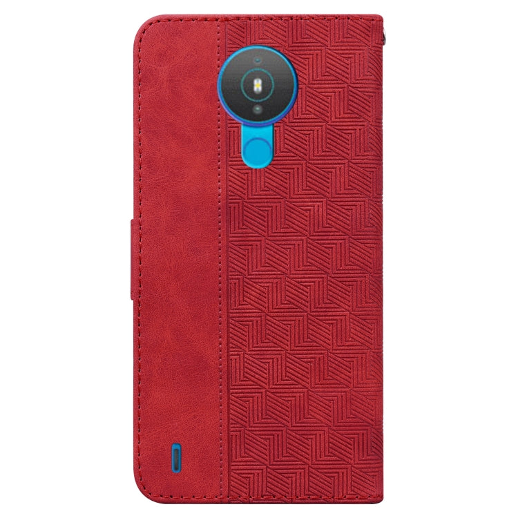 For Nokia 1.4 Geometric Embossed Leather Phone Case