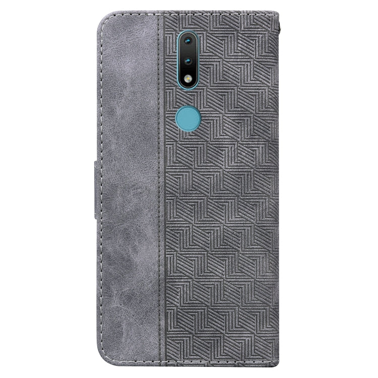 For Nokia 2.4 Geometric Embossed Leather Phone Case