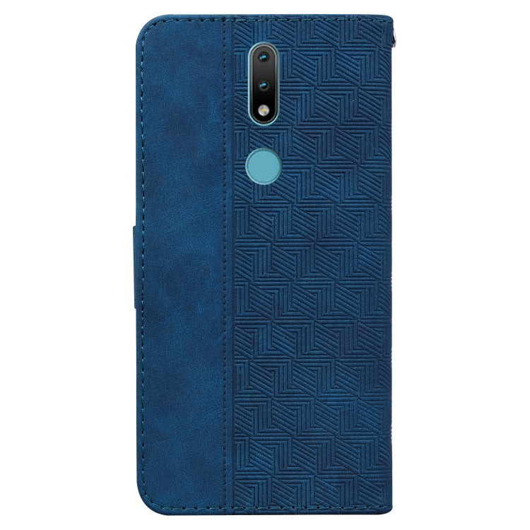 For Nokia 2.4 Geometric Embossed Leather Phone Case