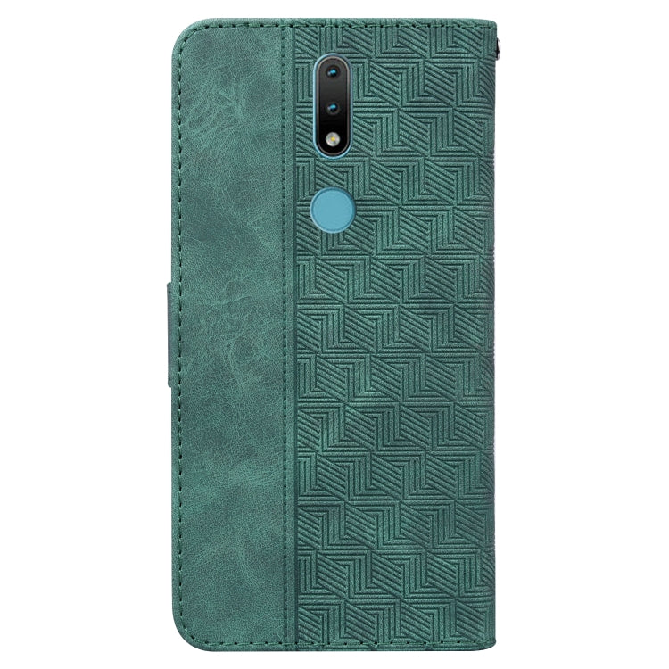 For Nokia 2.4 Geometric Embossed Leather Phone Case