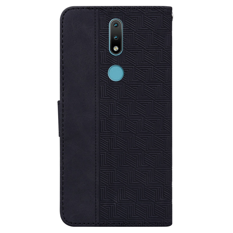 For Nokia 2.4 Geometric Embossed Leather Phone Case