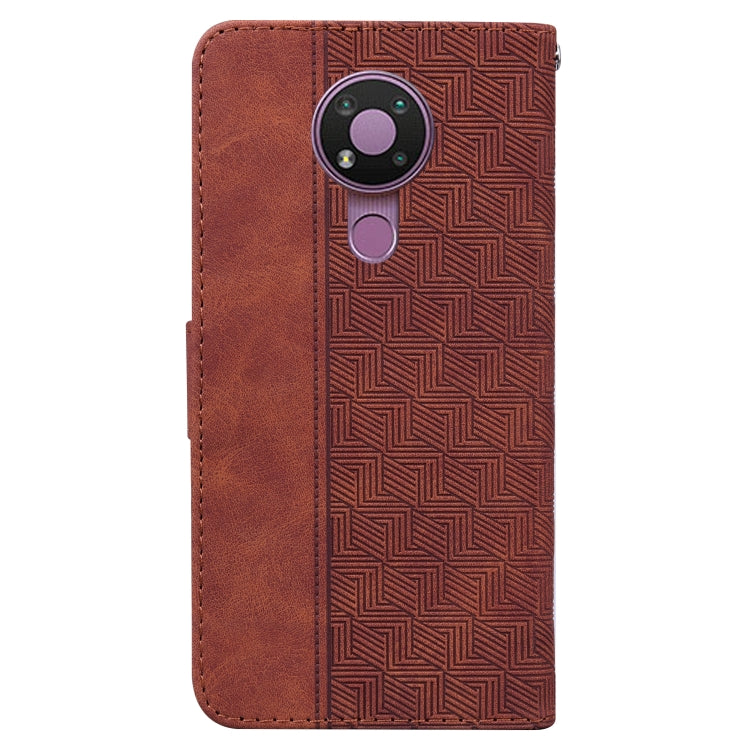 For Nokia 3.4 Geometric Embossed Leather Phone Case