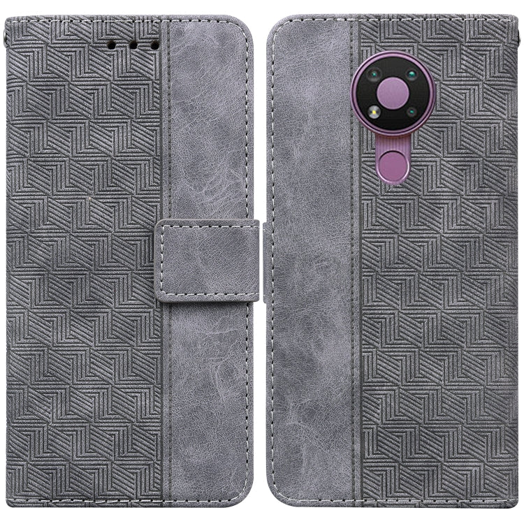 For Nokia 3.4 Geometric Embossed Leather Phone Case