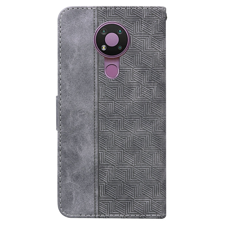 For Nokia 3.4 Geometric Embossed Leather Phone Case