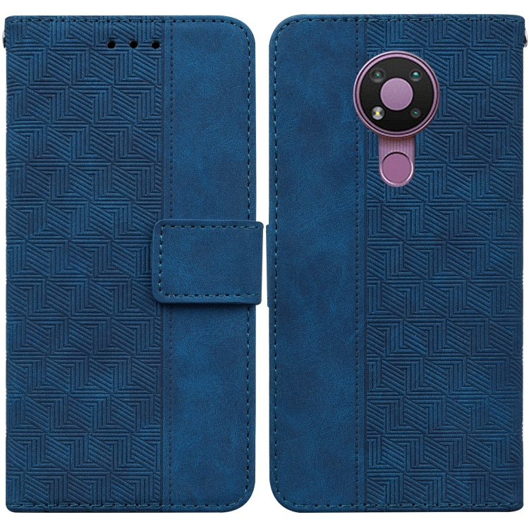 For Nokia 3.4 Geometric Embossed Leather Phone Case