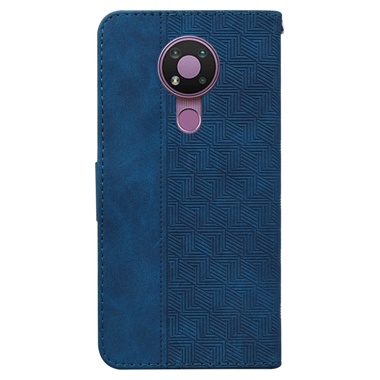 For Nokia 3.4 Geometric Embossed Leather Phone Case
