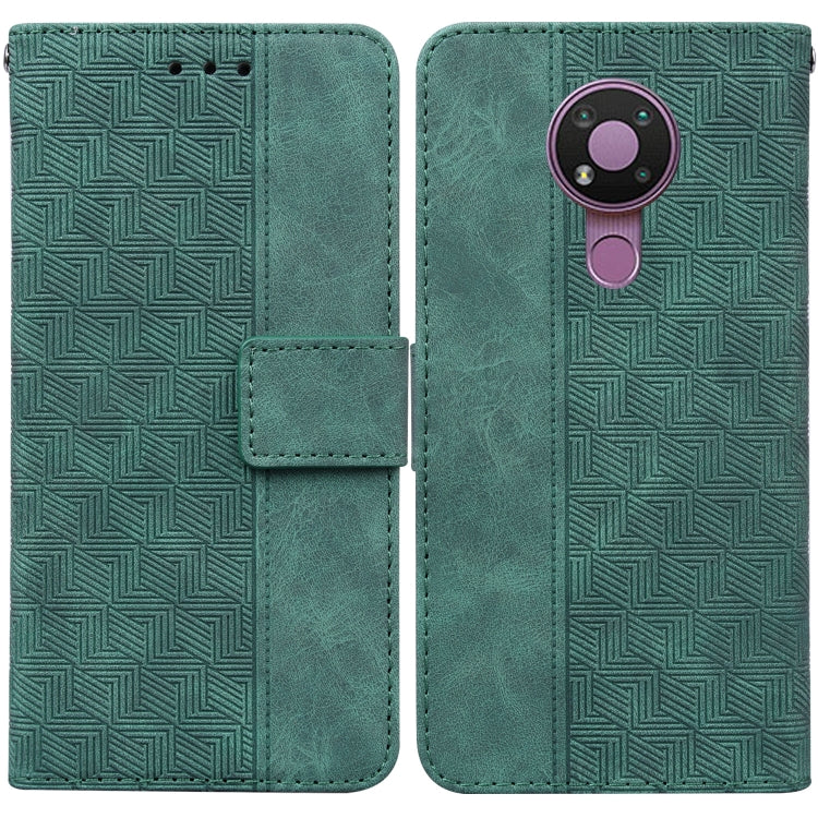For Nokia 3.4 Geometric Embossed Leather Phone Case