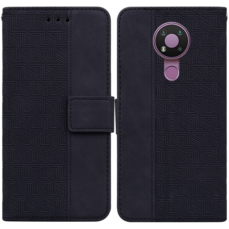 For Nokia 3.4 Geometric Embossed Leather Phone Case