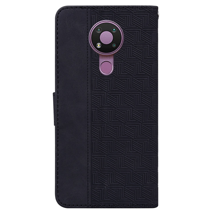 For Nokia 3.4 Geometric Embossed Leather Phone Case