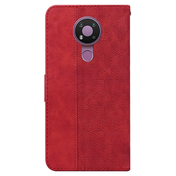 For Nokia 3.4 Geometric Embossed Leather Phone Case