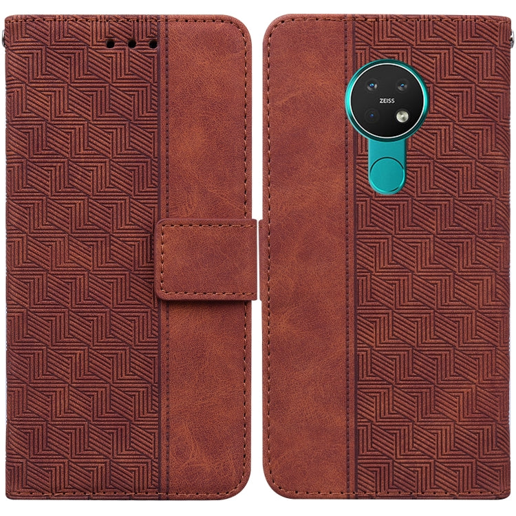 For Nokia 6.2 / 7.2 Geometric Embossed Leather Phone Case
