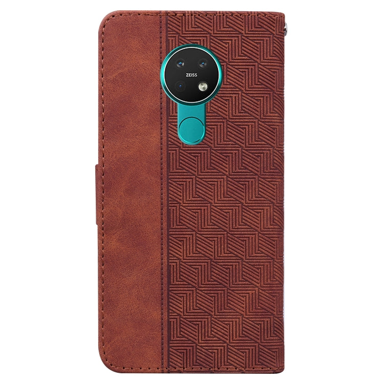For Nokia 6.2 / 7.2 Geometric Embossed Leather Phone Case