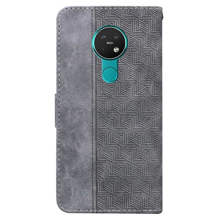 For Nokia 6.2 / 7.2 Geometric Embossed Leather Phone Case