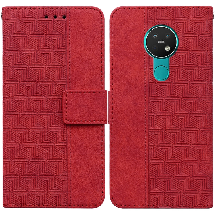 For Nokia 6.2 / 7.2 Geometric Embossed Leather Phone Case