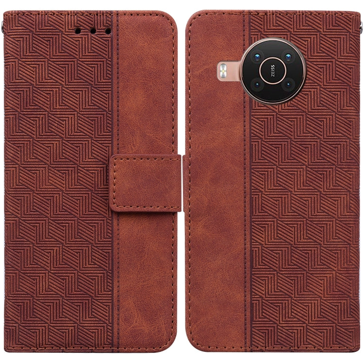 For Nokia X10 / X20 Geometric Embossed Leather Phone Case