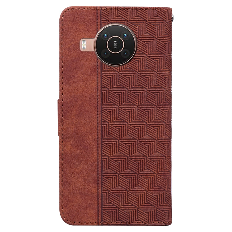 For Nokia X10 / X20 Geometric Embossed Leather Phone Case