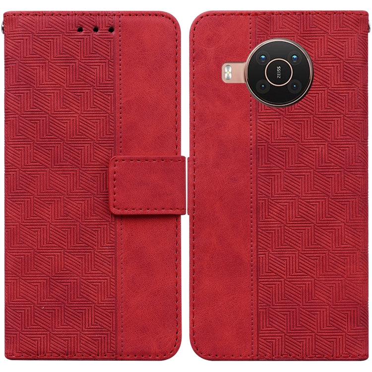For Nokia X10 / X20 Geometric Embossed Leather Phone Case