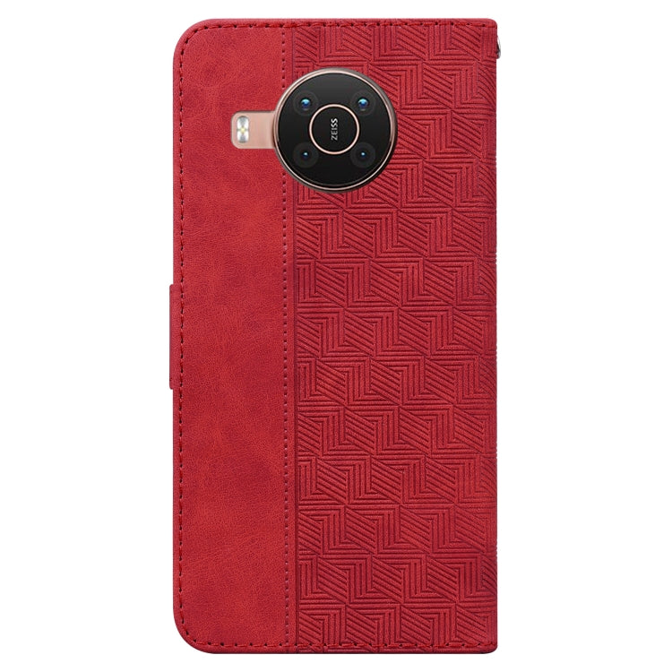 For Nokia X10 / X20 Geometric Embossed Leather Phone Case
