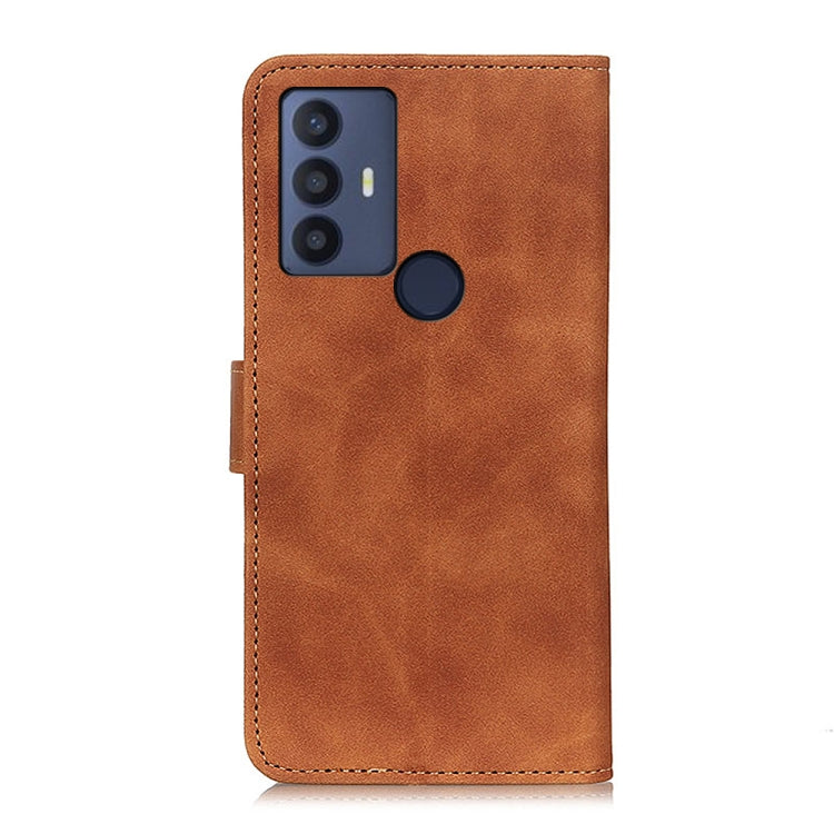 For TCL 30 SE / Sharp Aquos V6 & V6+ KHAZNEH Retro Texture Horizontal Flip Leather Phone Case