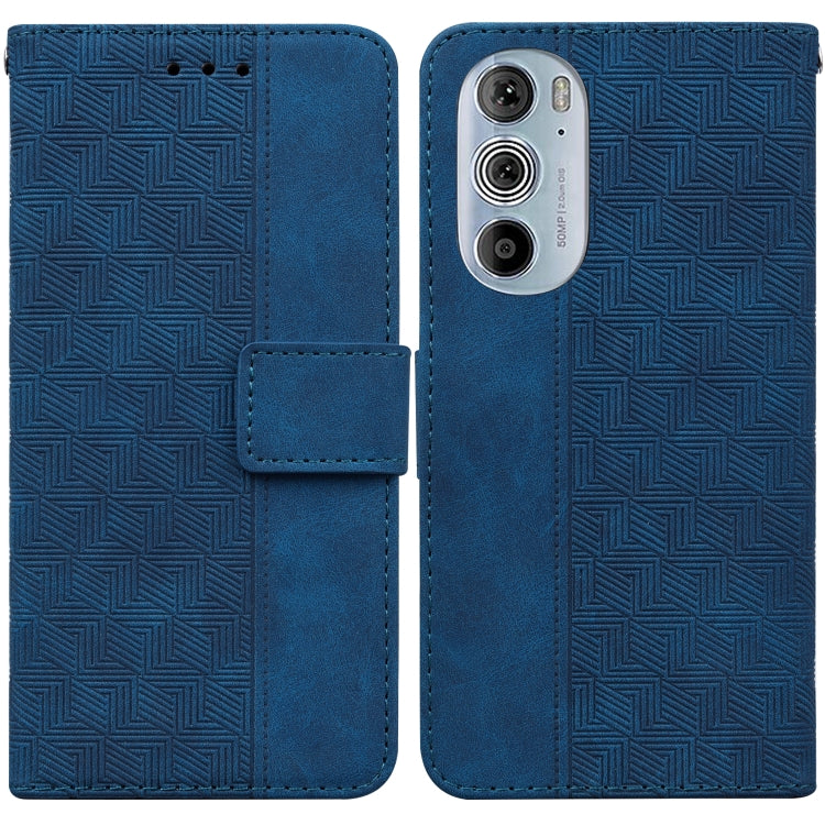 For Motorola Edge+ 2022 / Edge 30 Pro Geometric Embossed Leather Phone Case