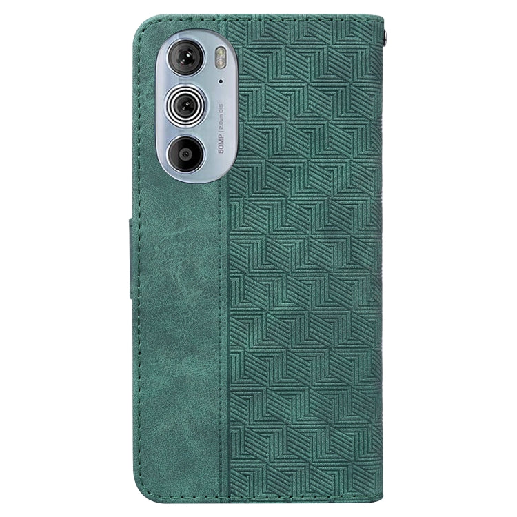 For Motorola Edge+ 2022 / Edge 30 Pro Geometric Embossed Leather Phone Case