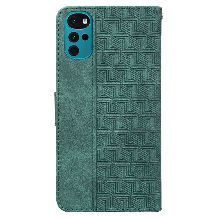 For Motorola Moto G22 Geometric Embossed Leather Phone Case