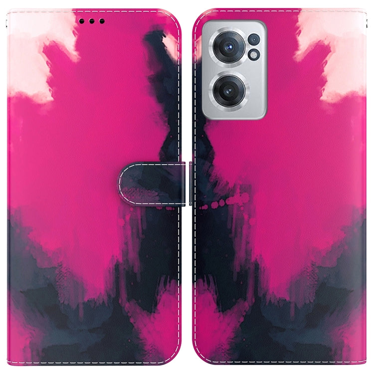 For OnePlus Nord CE 2 5G Watercolor Pattern Horizontal Flip Leather Phone Case