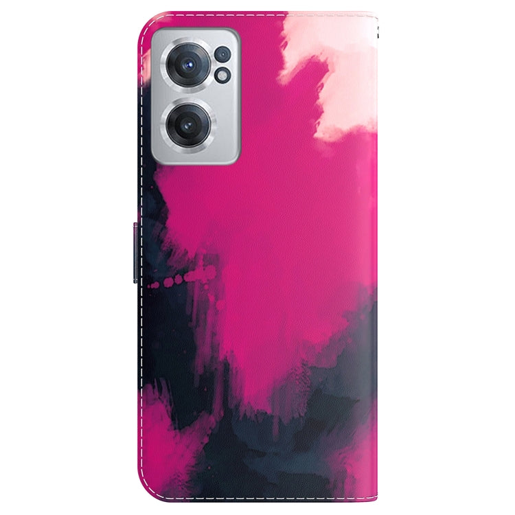 For OnePlus Nord CE 2 5G Watercolor Pattern Horizontal Flip Leather Phone Case