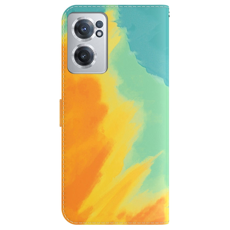 For OnePlus Nord CE 2 5G Watercolor Pattern Horizontal Flip Leather Phone Case