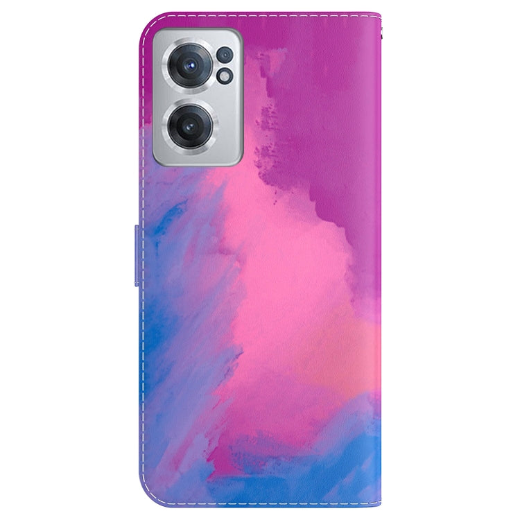 For OnePlus Nord CE 2 5G Watercolor Pattern Horizontal Flip Leather Phone Case