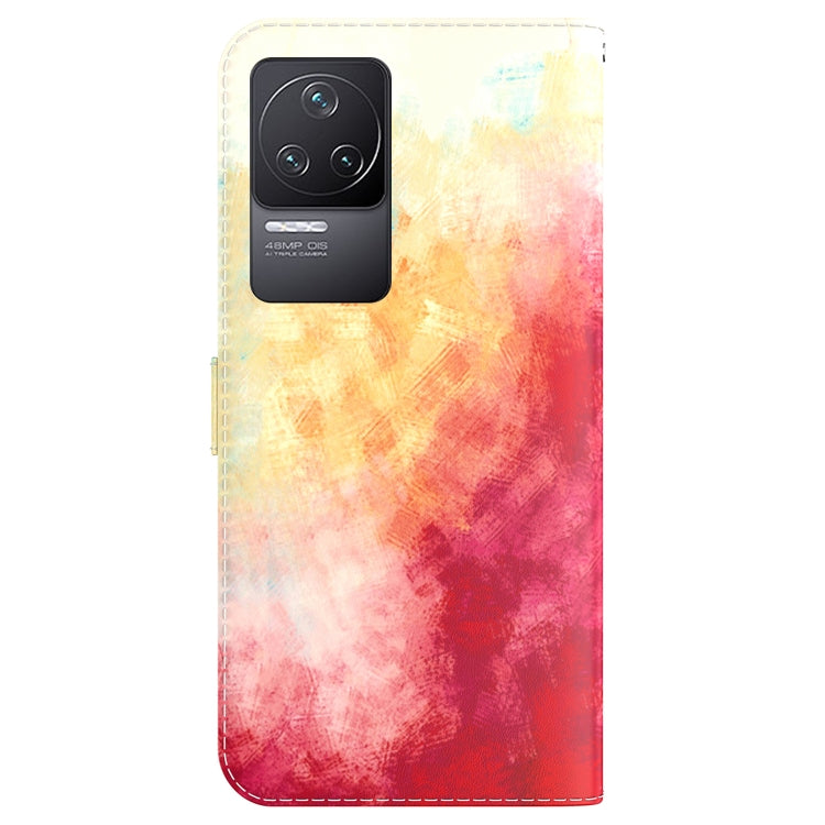 For Xiaomi Redmi K40S Watercolor Pattern Horizontal Flip Leather Phone Case