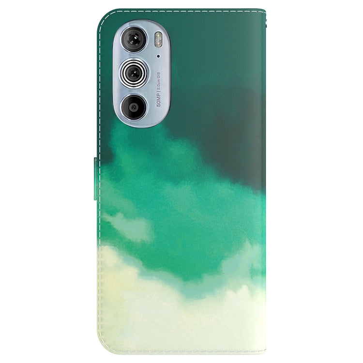 For Motorola Moto G22 Watercolor Pattern Horizontal Flip Leather Phone Case