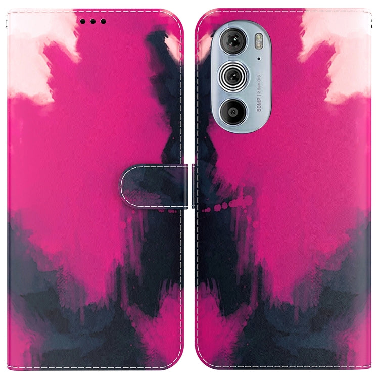 For Motorola Moto G22 Watercolor Pattern Horizontal Flip Leather Phone Case