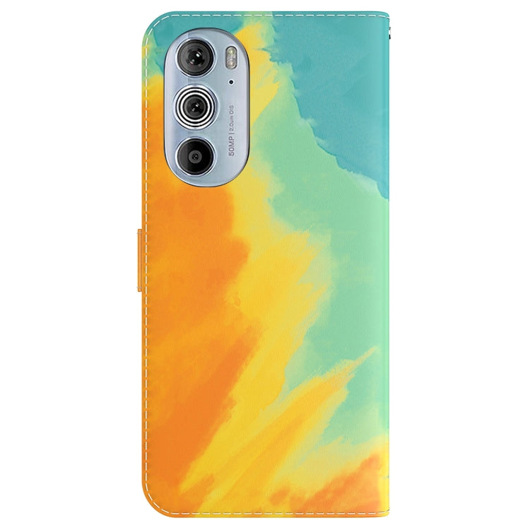 For Motorola Moto G22 Watercolor Pattern Horizontal Flip Leather Phone Case