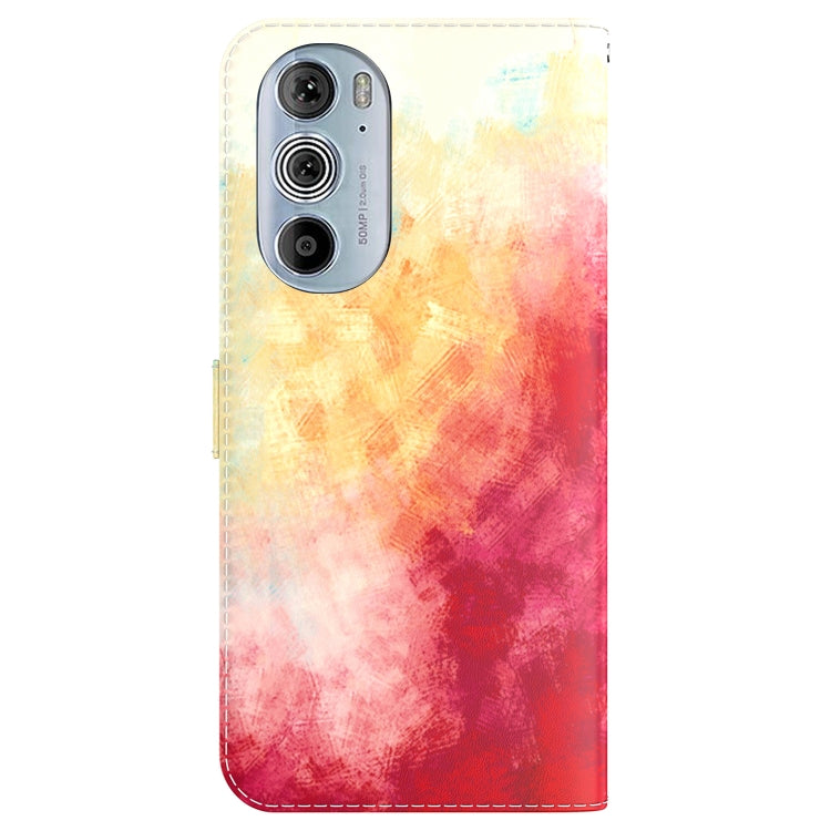 For Motorola Moto G22 Watercolor Pattern Horizontal Flip Leather Phone Case