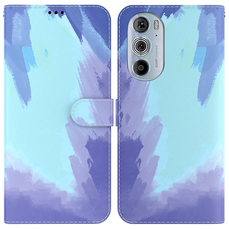 For Motorola Moto G22 Watercolor Pattern Horizontal Flip Leather Phone Case